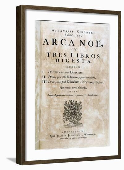 Title Page of Arca Noe, 1675-Athanasius Kircher-Framed Giclee Print