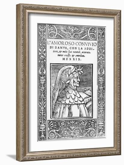 Title Page of Banquet-Dante Alighieri-Framed Giclee Print