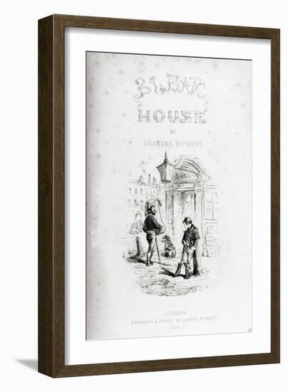 Title Page of 'Bleak House' by Charles Dickens-Hablot Knight Browne-Framed Giclee Print