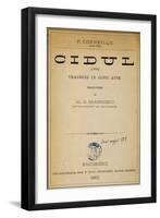 Title Page of Bucharest Edition of the Cid, 1883-Pierre Corneille-Framed Giclee Print