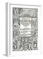 Title-Page of Coverdales English Bible, 1535-Hans Holbein the Younger-Framed Giclee Print