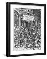 Title Page of De Humani Corporis Fabrica (Latin for on Fabric of Human Body)-Andreas Vesalius-Framed Giclee Print