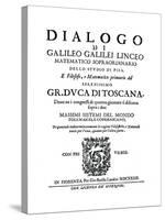 Title Page of Dialogo, by Galileo, 1632-null-Stretched Canvas