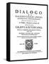 Title Page of Dialogo, by Galileo, 1632-null-Framed Stretched Canvas