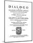 Title Page of Dialogo, by Galileo, 1632-null-Mounted Giclee Print