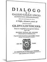 Title Page of Dialogo, by Galileo, 1632-null-Mounted Giclee Print