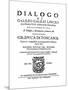 Title Page of Dialogo, by Galileo, 1632-null-Mounted Giclee Print