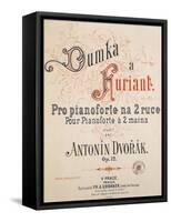 Title Page of Dumka and Furiant, Opus 12 for Piano with Both Hands-Antonin Leopold Dvorak-Framed Stretched Canvas