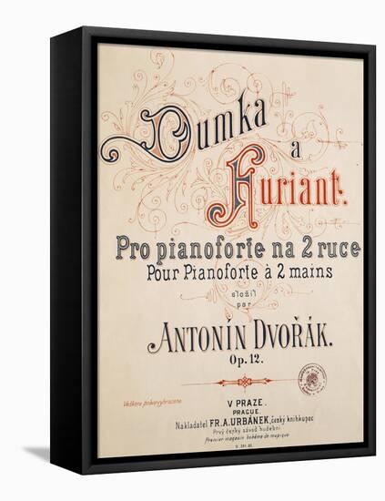 Title Page of Dumka and Furiant, Opus 12 for Piano with Both Hands-Antonin Leopold Dvorak-Framed Stretched Canvas