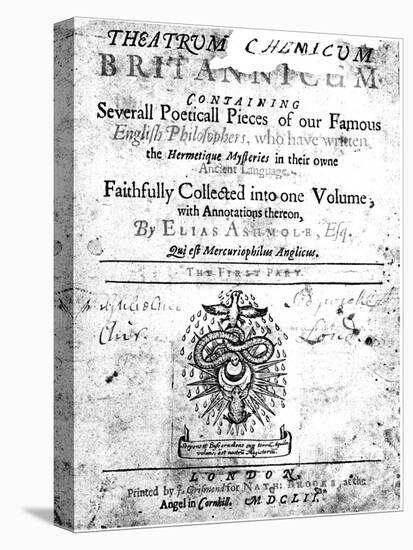 Title Page of Elias Ashmole's Theatrum Chemicum Britannicum, 1652-null-Stretched Canvas