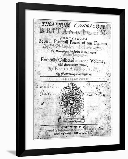 Title Page of Elias Ashmole's Theatrum Chemicum Britannicum, 1652-null-Framed Giclee Print