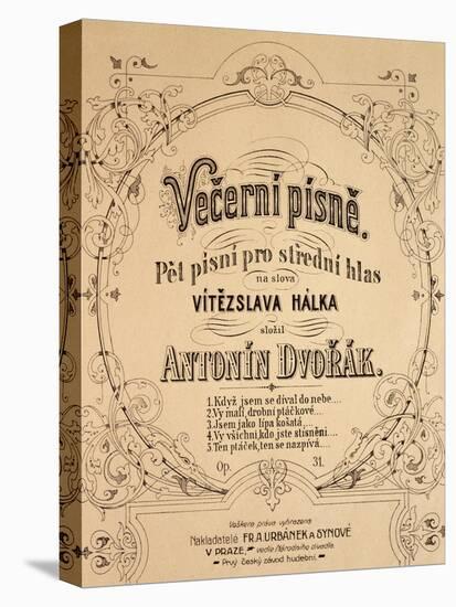 Title Page of Evening Songs-Antonin Leopold Dvorak-Stretched Canvas