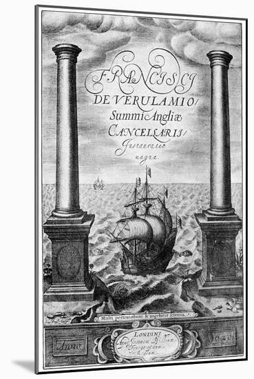 Title Page of Francis Bacon's Instauratio Magna, 1620-null-Mounted Giclee Print