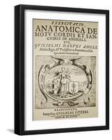 Title Page of Harvey's De Motu Cordis-Science Photo Library-Framed Photographic Print