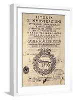 Title Page of History and Demonstrations Concerning Sunspots and their Properties-Galileo Galilei-Framed Giclee Print