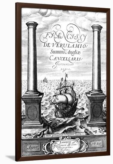 Title Page of Instauratio Magna, by Francis Bacon, 1620-null-Framed Giclee Print