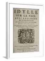 Title Page of L'Idylle Sur La Paix-null-Framed Giclee Print