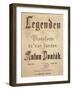 Title Page of Legends, Opus 59-Antonin Leopold Dvorak-Framed Giclee Print