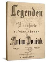 Title Page of Legends, Opus 59-Antonin Leopold Dvorak-Stretched Canvas