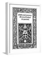 Title Page of Leo X's Papal Bull, 1520-null-Framed Giclee Print