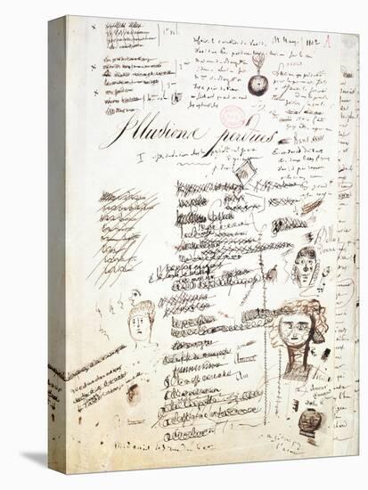 Title Page of 'Les Illusions Perdues', C. 1830-40-Honore de Balzac-Stretched Canvas