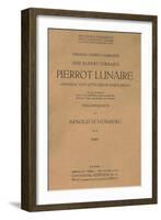 Title Page of Libretto for Pierrot Lunaire, 1912, Composition by Arnold Schonberg-null-Framed Giclee Print