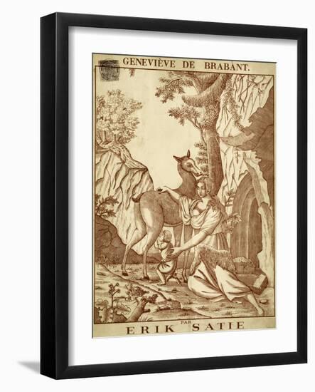 Title Page of Marionette Opera Genevieve De Brabant-Erik Satie-Framed Giclee Print