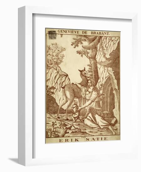 Title Page of Marionette Opera Genevieve De Brabant-Erik Satie-Framed Giclee Print