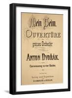 Title Page of My Home, Opus 62-Antonin Leopold Dvorak-Framed Giclee Print