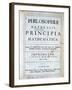 Title Page of Newton's Philosophiae Naturalis Principia Mathematica, 1687-null-Framed Giclee Print