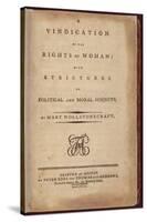 Title Page of One of the Earliest Feminist Works by Mary Wollstonecraft, 1792-null-Stretched Canvas