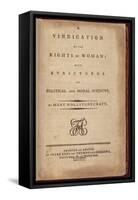 Title Page of One of the Earliest Feminist Works by Mary Wollstonecraft, 1792-null-Framed Stretched Canvas