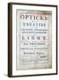 Title Page of Opticks by English Scientist and Mathematician Isaac Newton, 1794-null-Framed Giclee Print