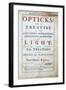 Title Page of Opticks by English Scientist and Mathematician Isaac Newton, 1794-null-Framed Giclee Print