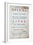 Title Page of Opticks by English Scientist and Mathematician Isaac Newton, 1794-null-Framed Giclee Print