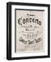 Title Page of Piano Concerto No 1, Opus 17-Charles Camille Saint-Saens-Framed Giclee Print