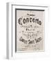 Title Page of Piano Concerto No 1, Opus 17-Charles Camille Saint-Saens-Framed Giclee Print