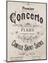 Title Page of Piano Concerto No 1, Opus 17-Charles Camille Saint-Saens-Mounted Giclee Print