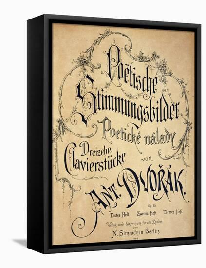 Title Page of Poetic Tone Pictures-Antonin Leopold Dvorak-Framed Stretched Canvas