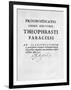 Title Page of Prognosticatio Eximii Doctoris Paracelsi, 1536-Theophrastus Bombastus von Hohenheim Paracelsus-Framed Giclee Print
