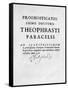 Title Page of Prognosticatio Eximii Doctoris Paracelsi, 1536-Theophrastus Bombastus von Hohenheim Paracelsus-Framed Stretched Canvas