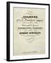 Title Page of Score for Allegro for Piano in B Minor, Opus 8-Robert Schumann-Framed Giclee Print