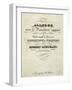 Title Page of Score for Allegro for Piano in B Minor, Opus 8-Robert Schumann-Framed Giclee Print