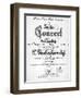 Title Page of Score for Concerto in G Major, Opus 44-Peter Ilyich Tchaikovsky-Framed Giclee Print