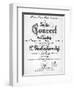 Title Page of Score for Concerto in G Major, Opus 44-Peter Ilyich Tchaikovsky-Framed Giclee Print