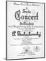 Title Page of Score for Concerto in G Major, Opus 44-Peter Ilyich Tchaikovsky-Mounted Giclee Print