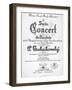 Title Page of Score for Concerto in G Major, Opus 44-Peter Ilyich Tchaikovsky-Framed Giclee Print