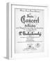 Title Page of Score for Concerto in G Major, Opus 44-Peter Ilyich Tchaikovsky-Framed Giclee Print