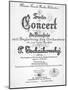 Title Page of Score for Concerto in G Major, Opus 44-Peter Ilyich Tchaikovsky-Mounted Giclee Print