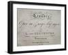 Title Page of Score for Leonore-Ludwig Van Beethoven-Framed Giclee Print